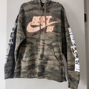 Camo Acacia Strain Hoodie with Orange Logo